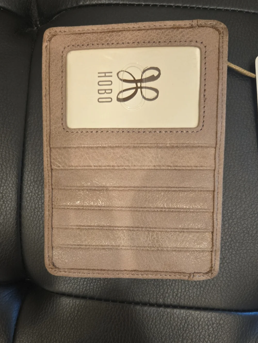 NWT HOBO Taupe Leather ID & Card Organizer. Color Rose Dust. - Picture 1 of 3
